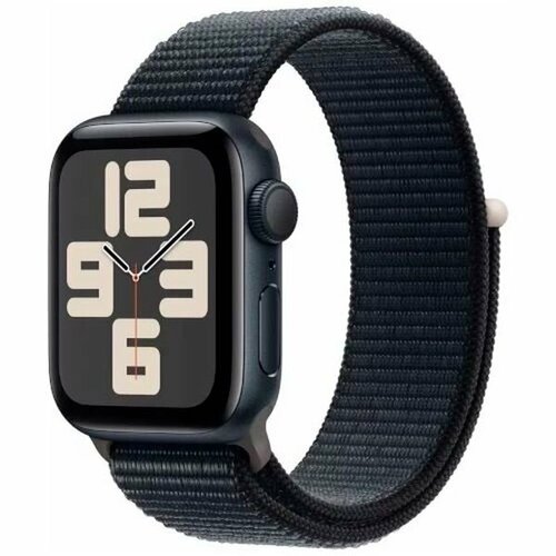 умные часы apple watch se 44mm lte aluminum case with sport band цвет space gray midnight Смарт-часы Apple Watch SE 2023 40mm Midnight Aluminum Case with Midnight Sport Loop (MRE03)