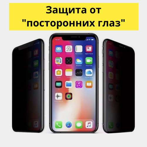 Защитное стекло Антишпион для iPhone 11, XR, Privat