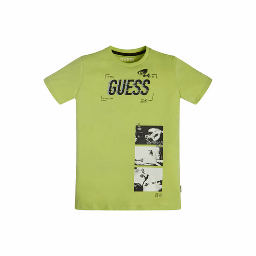 Футболка GUESS, размер 16, желтый, зеленый