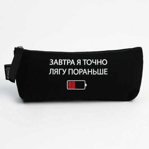 Пенал . лягу пораньше, заряд, 20 *8 *3 см