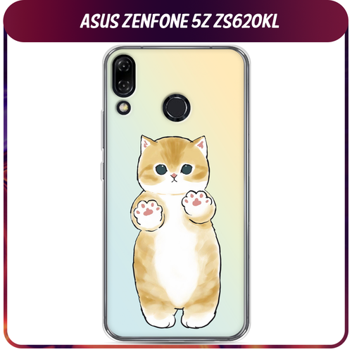 Силиконовый чехол на Asus Zenfone 5/5Z ZE620KL (ZS620KL) / Асус Зенфон 5/5Z Лапки котика защитное стекло на asus zenfone 5z zs620kl zenfone 5 ze620kl