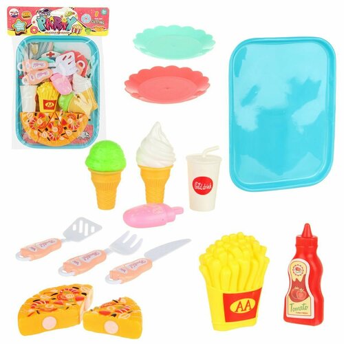 Игровой набор посуды и продуктов, Veld Co игровой набор посуды и еды в витрине японского магазина время суши 15 предметов