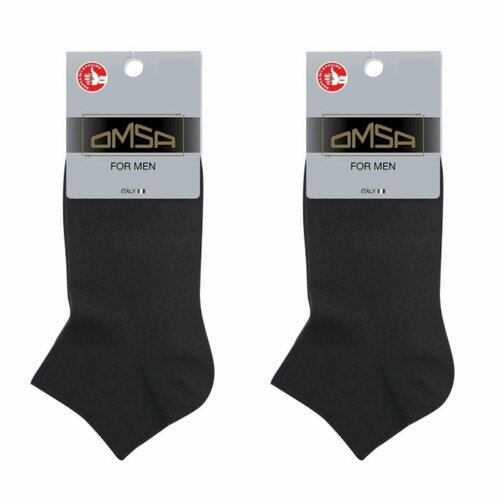 Носки Omsa, 2 пары, 2 уп., размер 39-41, черный носки omsa 2 уп размер 39 41 черный