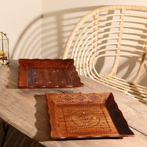 Поднос Квадрат дерево 305х305х4 см 1232₽