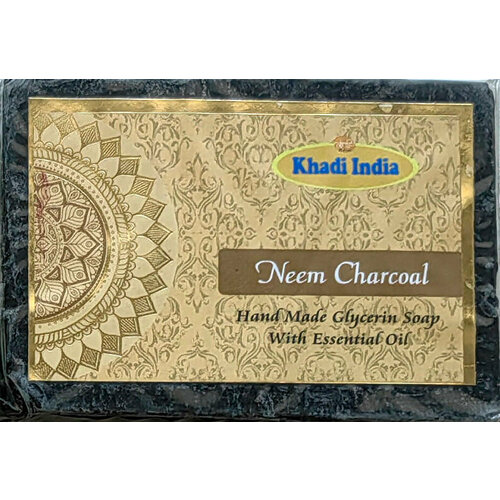 goat milk khadi india козье молоко мыло ручной работы кхади индия 100 г NEEM CHARCOAL, Khadi India (НИМ И уголь глицериновое мыло ручной работы, Кхади Индия), 100 г.