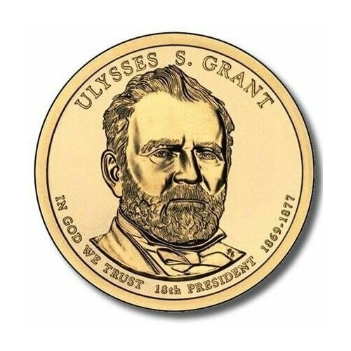 США 1 доллар 2011 год, восемнадцатый Президент США - Улисс Грант UNC