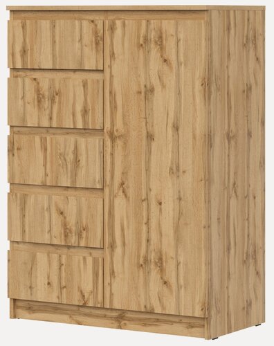 Изображение товара Штерн (STERN) комод Т-15, 83 х 114,3 х 43,3 см, 5 ящиков, 1 дверь, ЛДСП, Дуб Вотан
