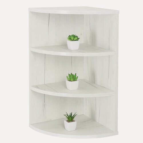 Изображение товара Полка угловая, "Сити-6", ЛДСП цвет Дуб Крафт, белый, 60 x 33 x 33 см