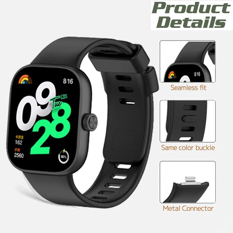 Ремешок для Xiaomi Redmi Watch 4, силиконовый, Zerobreak — фото 1