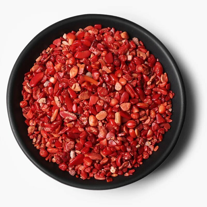 3-5 мм натуральный камень гравий кварц агат яшма чипсы минералы Рейки исцеление образец камня украшение для дома аквариума Красный 50g NO.42 Dyed Coral