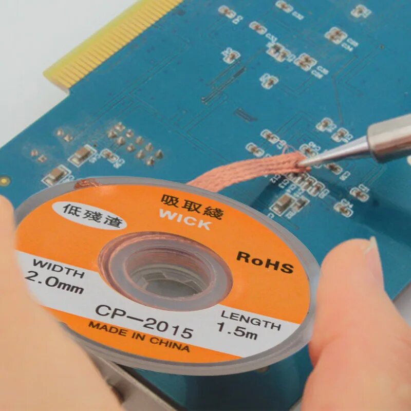 Изображение Медный фитиль для удаления припоя, набор шириной 1-3.5 мм, Width 1.5mm