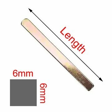 Стальные комплектующие для дверных замков side 6x6mm length 120mm