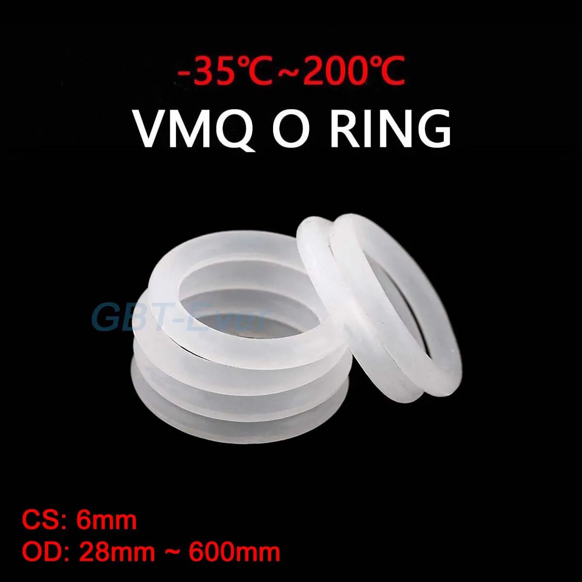 Силиконовые прокладки VMQ CS 6 мм OD 80mm (10Pcs) CS 6mm