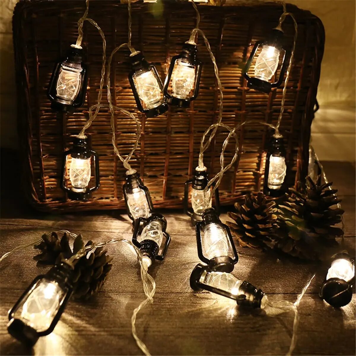 Рождественская гирлянда Finger family с баронскими фонарями 6 м 40 LED