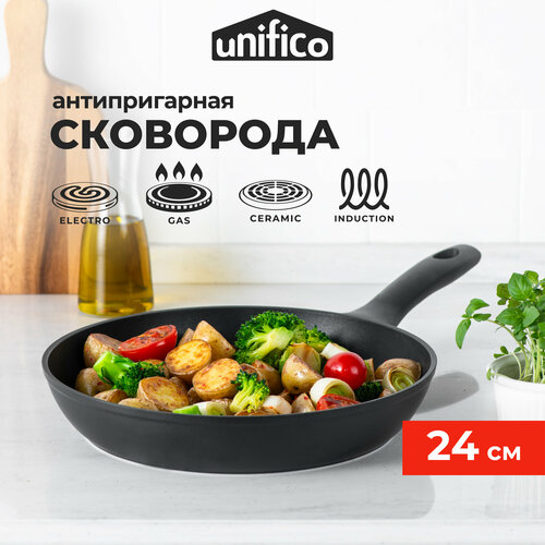 Сковорода индукционная 24 см Unifico Сos presto для всех типов плит 1158₽