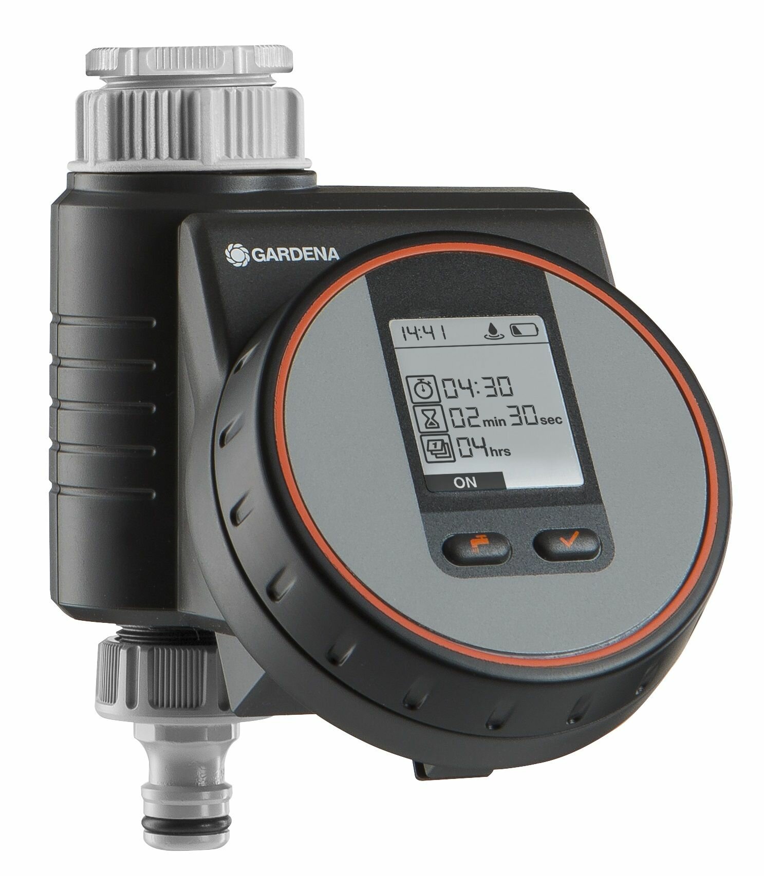 Таймер подачи воды GARDENA Flex с ЖК дисплеем для полива серый пластик Германия