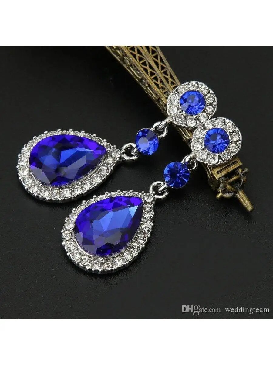 Серьги, фианит