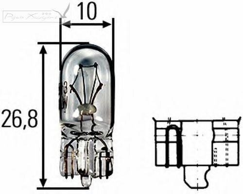 Лампа накаливания, T10 24V 2W W 2,1x9,5D