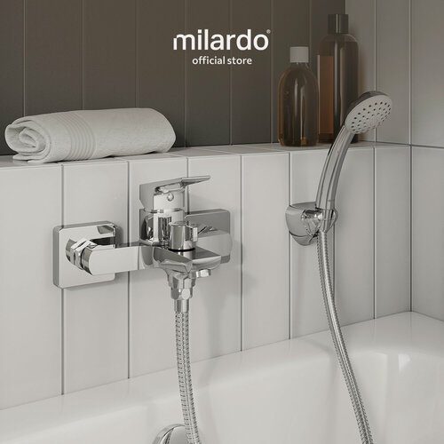 Изображение товара Смеситель для ванны Milardo Атлантик (Atlantic) ATLSBC0M02 с керамическим дивертором глянцевый хром