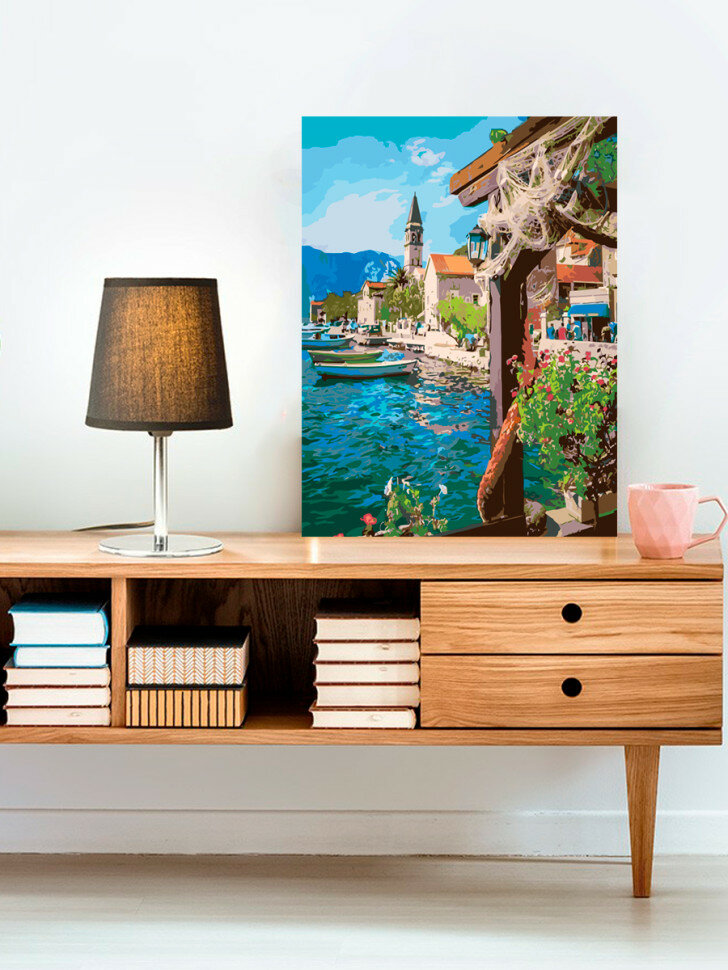 Картина по номерам "Деревня у моря" — фото 1