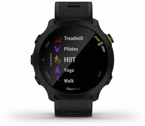 Умные часы Garmin Forerunner 55, с GPS, диагональ 42 мм, цвет черный, унисекс, артикул: 010-02562-10 — фото 1