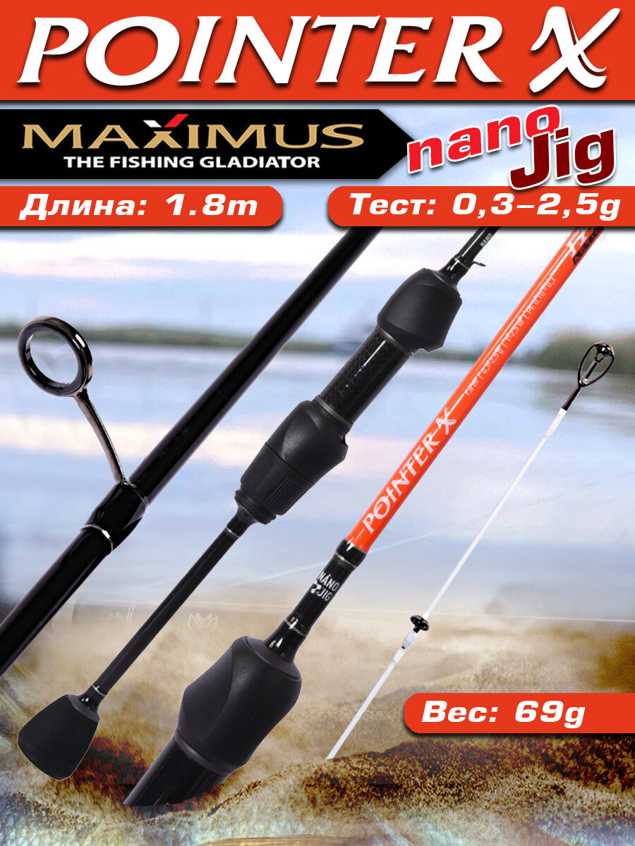 Спиннинг для наноджига Maximus POINTER-X NJ 18XUL 1.8m 0,3-2,5g мормышинг