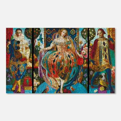 Изображение товара Деревянные пазлы Davici "Триптих", подарочная упаковка, 75х45 см, головоломка, 1000 деталей (коллекция Третья), продвинутый уровень сборки 5-10 часов