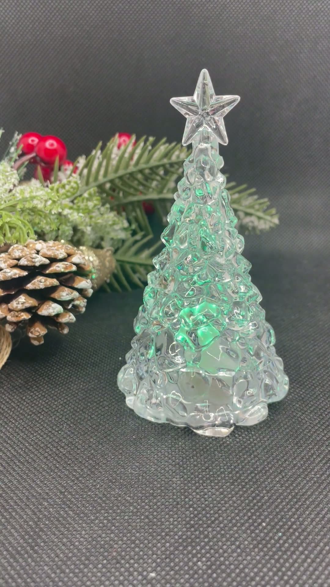 Ёлка настольная с подсветкой 10,5см — фото 1