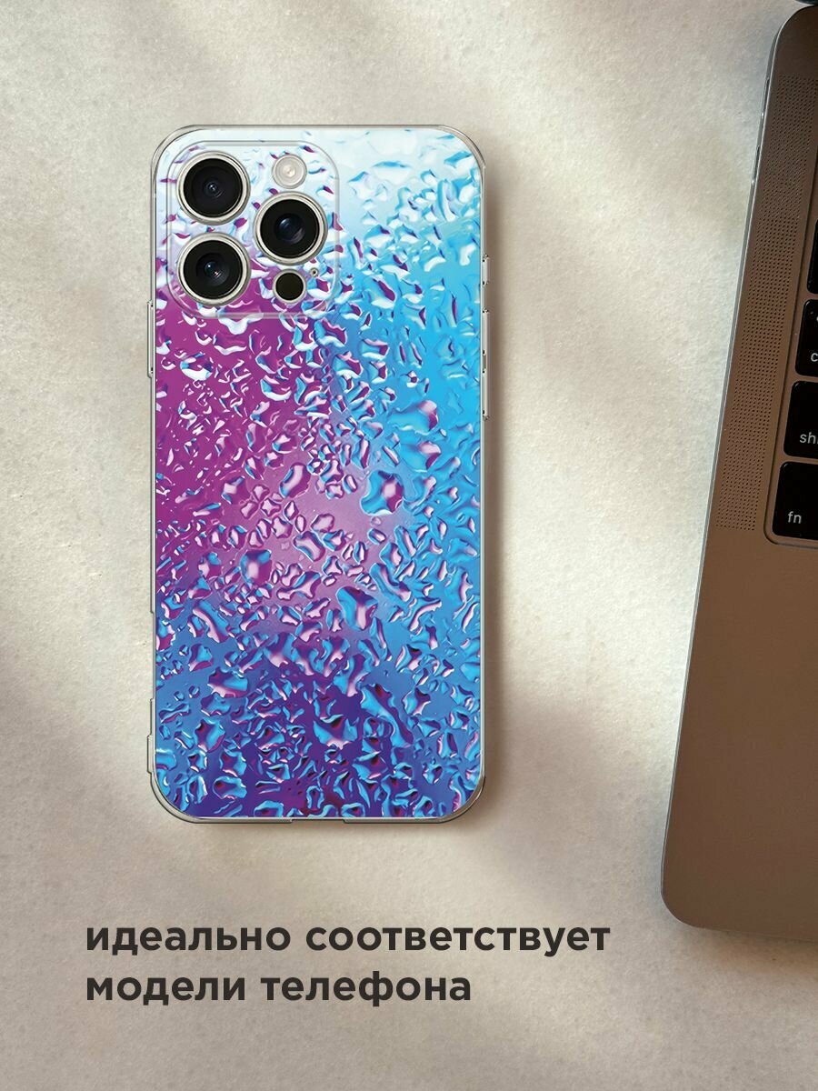 Чехол на Apple iPhone 16 Pro Max / Айфон 16 Про Макс с принтом "Капли на стекле" — фото 1