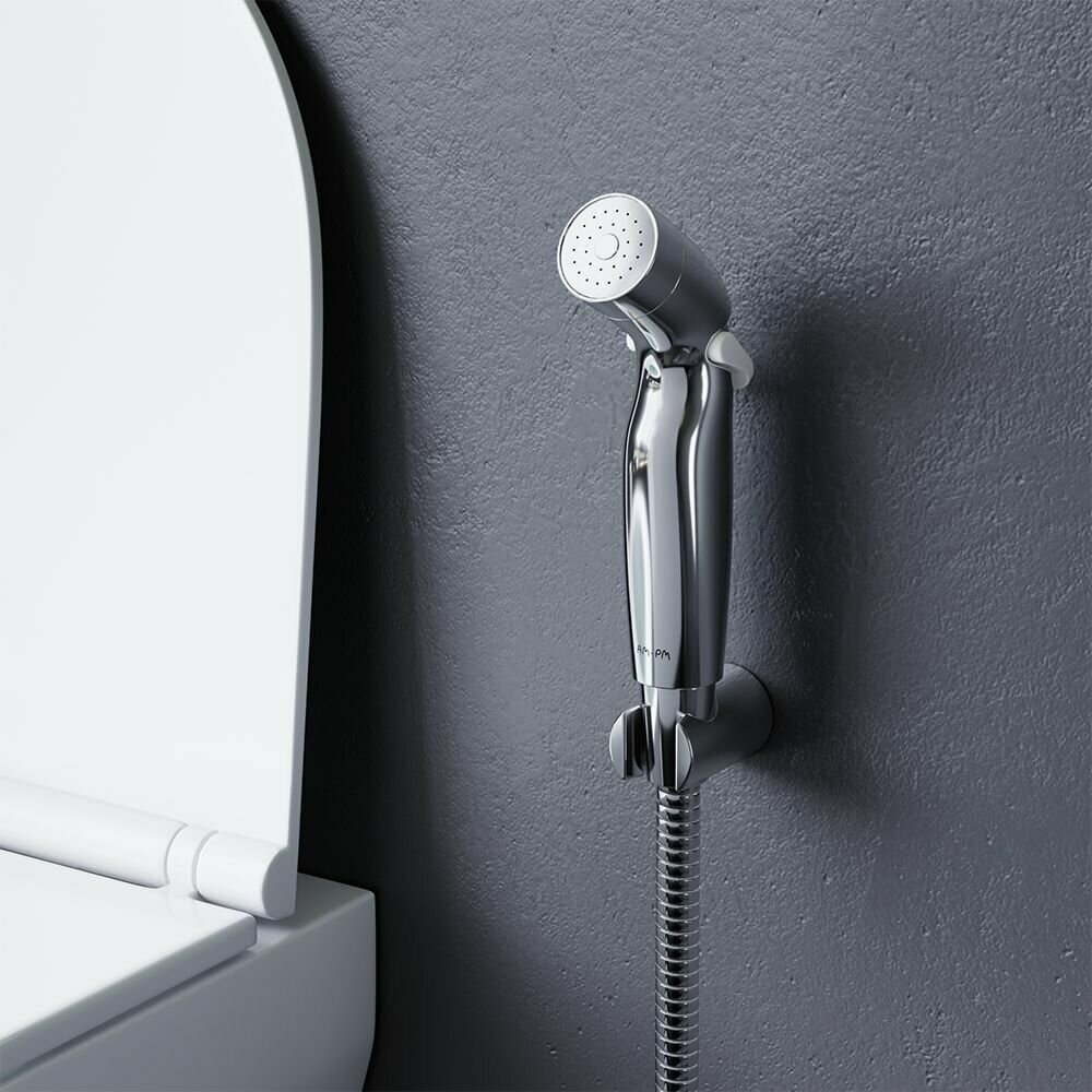 Лейка для гигиенического душа AM.PM с настенным держателем душ гигиенический хром