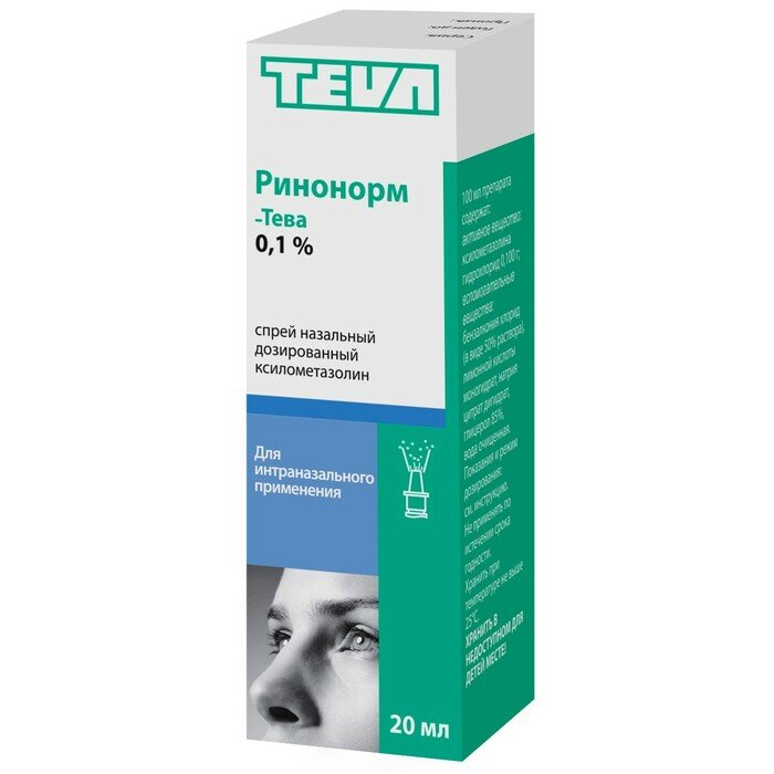 Изображение Ринонорм-Тева спрей наз. фл., 0.1%, 20 мл