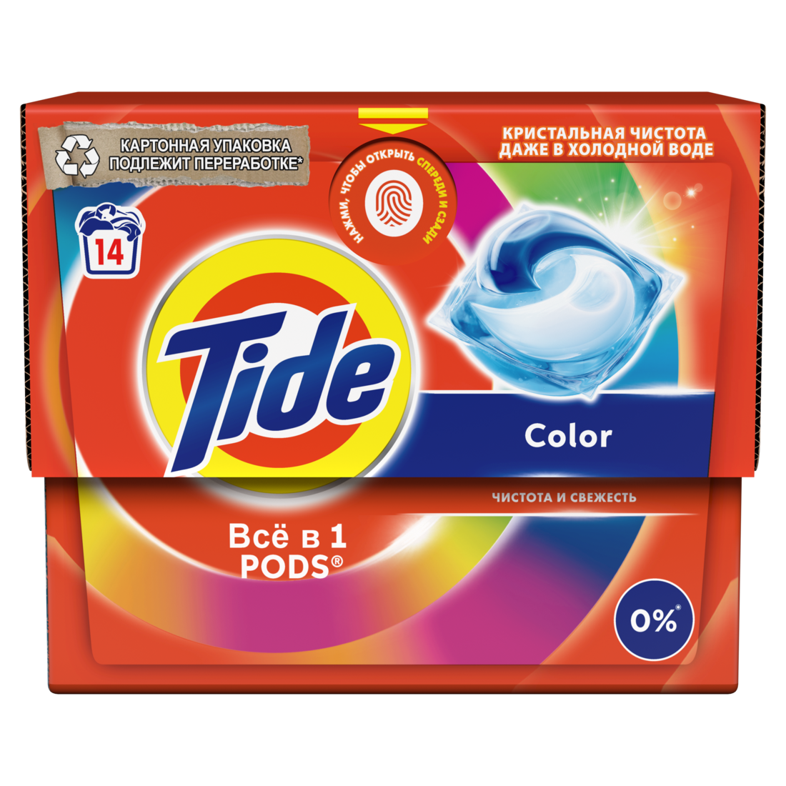 Таблетки для стирки Tide Все в 1 PODs, 0.0168 кг, 14 шт.