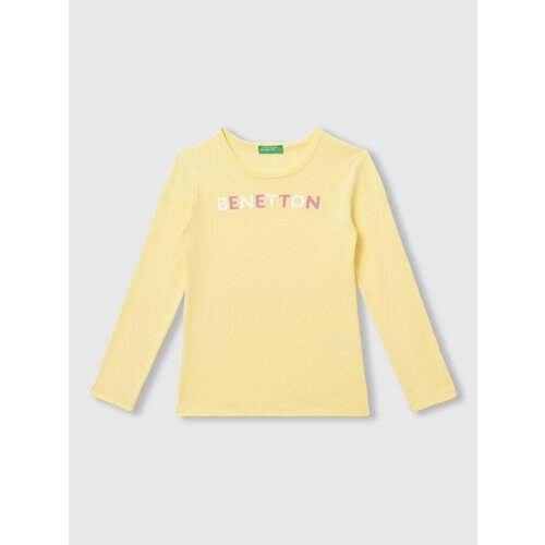 фото Лонгслив united colors of benetton, размер 160 (el), желтый