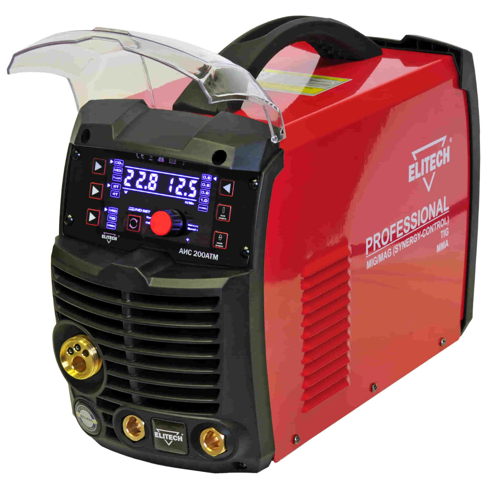 фото Сварочный аппарат инверторного типа ELITECH АИС 200АТМ (E1703.019.00), TIG, MMA, MIG/MAG