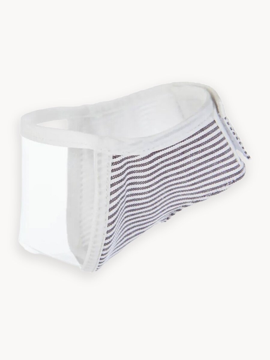 Намордник-воротник котдог для кошек, текстиль, размер S, прозрачный, белый