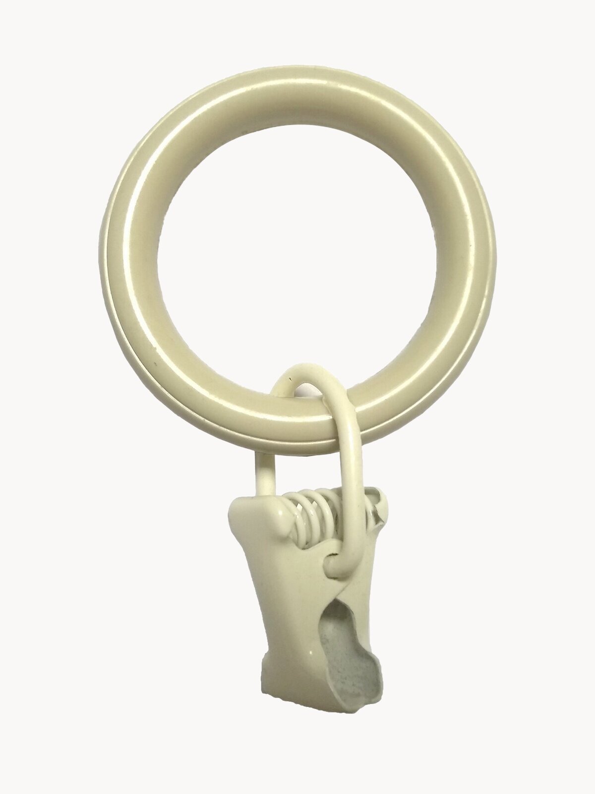 Кольца Арт-Декор для штор с зажимом, диаметр 20 мм, бежевый, 10 шт.