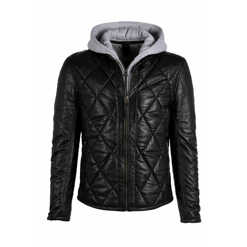 Кожаная куртка , размер 3XL, черный кожаная куртка mustang размер 3xl черный
