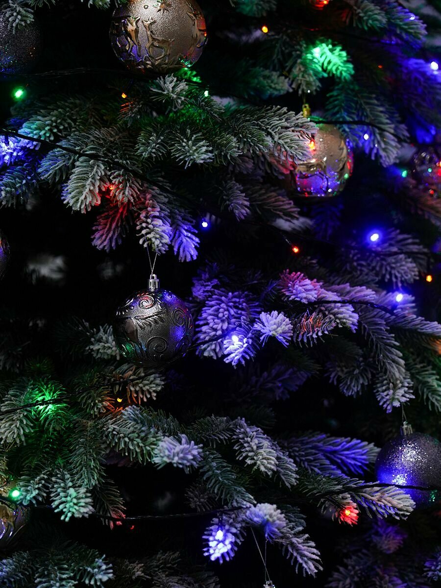 фото Электрогирлянда интерьерная Round Plastic Bulbs светодиодная 100 ламп, 8м, питание от сети 220В, 1 шт