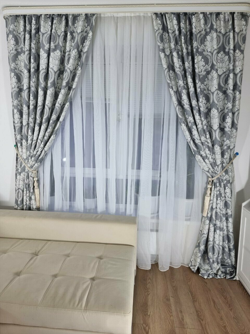 фото Комплект штор Рогожка А004 С, 270х400см, серый