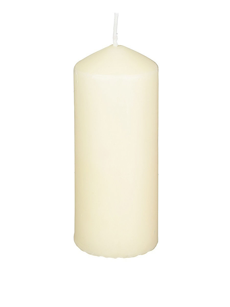 фото METRO PROFESSIONAL Свеча столбовая слоновая кость лакированная, 4 x 9см