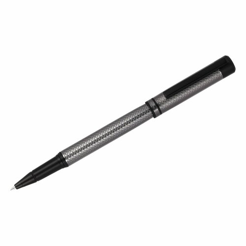 Ручка-роллер Delucci "Antica", синяя, 0,6 мм, корпус графит, черный, подарочная упаковка (CPs_62501)