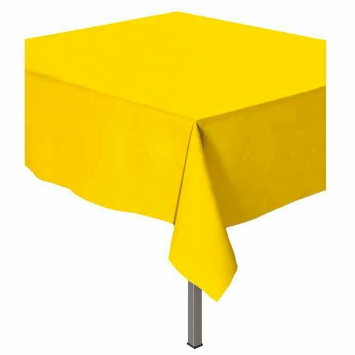фото Скатерть одноразовая "Делюкс" Желтая 1,4х2,7 м
