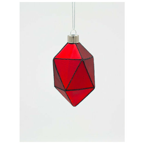 Елочное украшение Грин Триз Новогодний подвес тетра Geometry (красный)