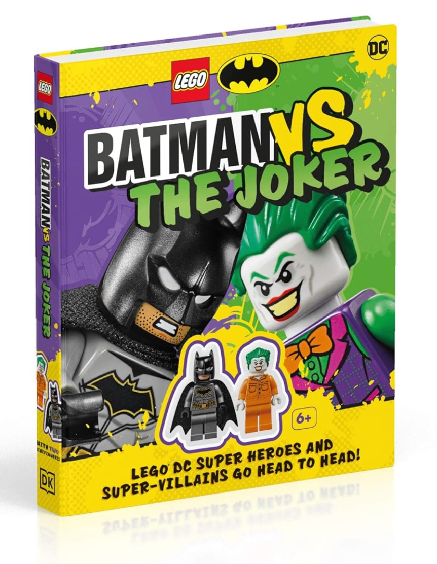 Lego DC Batman vs The Joker - Энциклопедия на английском языке с двумя минифигурками Бэтмена и Джокера