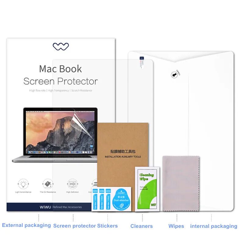 Защитная пленка для экрана MacBook Pro 14 M1 M2 2021, 2023 / Макбук Про 14 М1 М2 M3 Модель: A2442, A2779, A2992 A2918, 2 шт