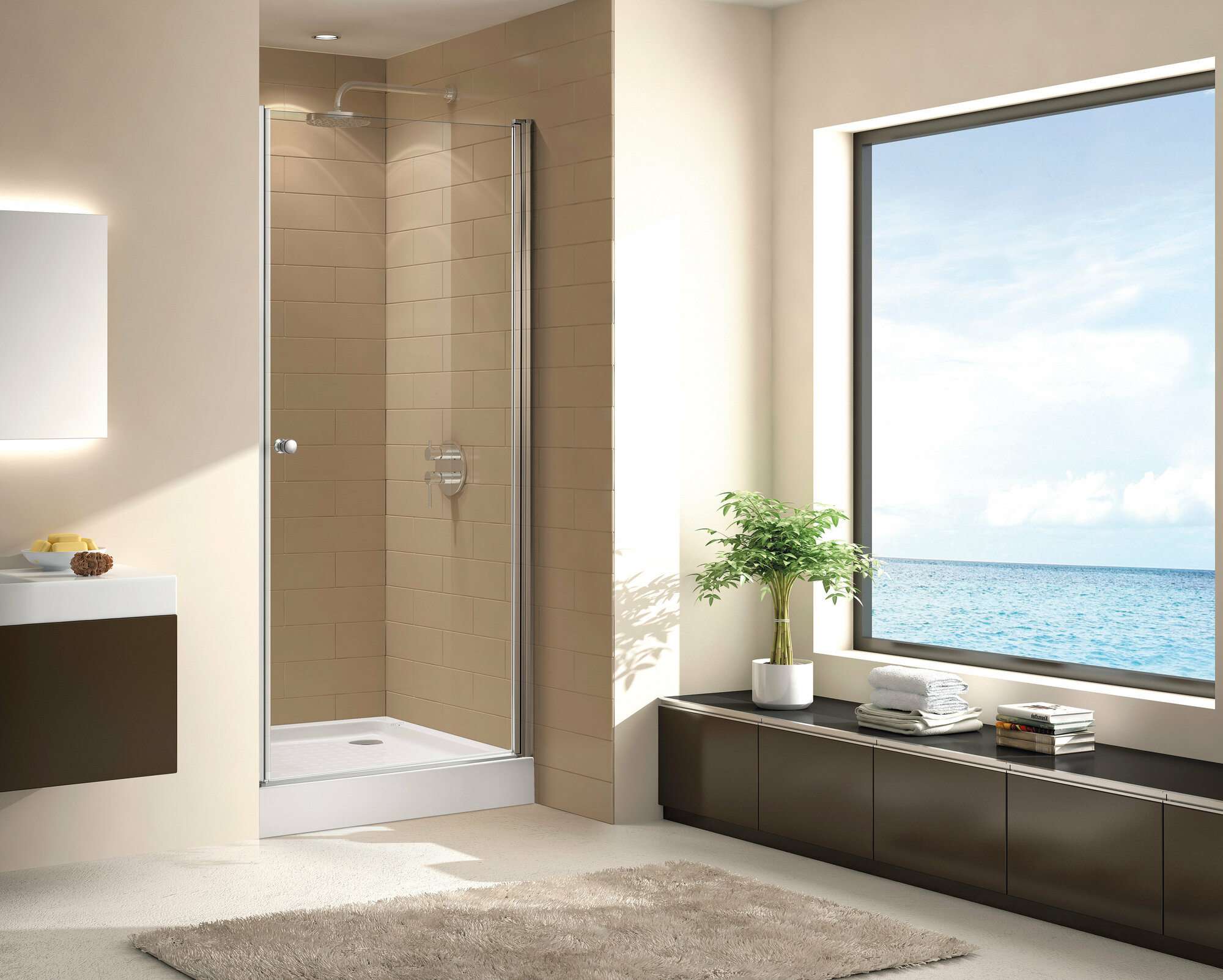 фото Распашная дверь Cezares ECO-O-B-1-80-C-Cr