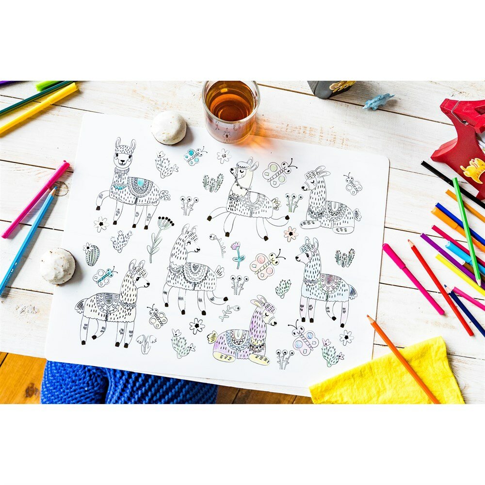 Коврик для творчества-многоразовая раскраска Бумба Ламы - фото №7