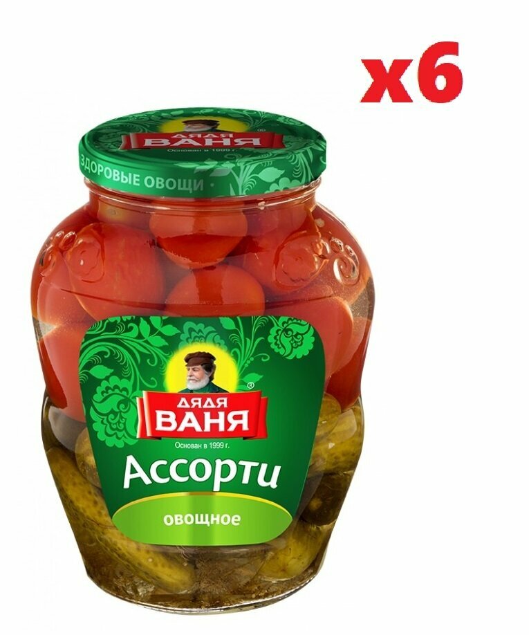 Овощное ассорти "Дядя Ваня" огурцы+томаты 1800 г 6 шт
