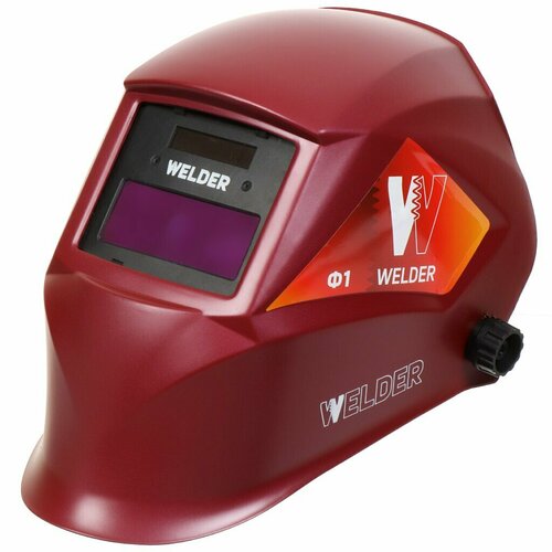 Маска сварочная хамелеон, Welder, Pro Ф1, 3 DIN, 11 DIN, 90х35 мм, бургунди, WDP-Ф1СБ-П