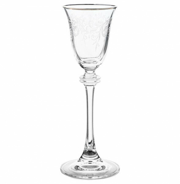Набор рюмок Crystalite Bohemia Asio Панто затирка платина 60 мл 6 шт - фото №1